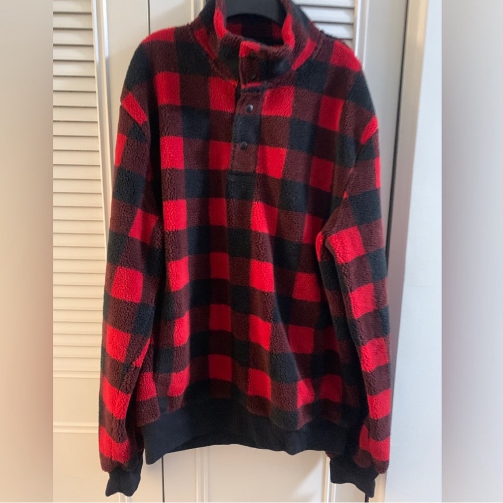 J.Crew Buffalo Plaid Pullover Fleece NWT